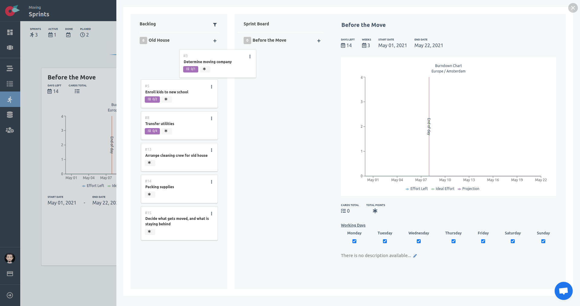 Project Tutorial - Sprints - Planing Drag