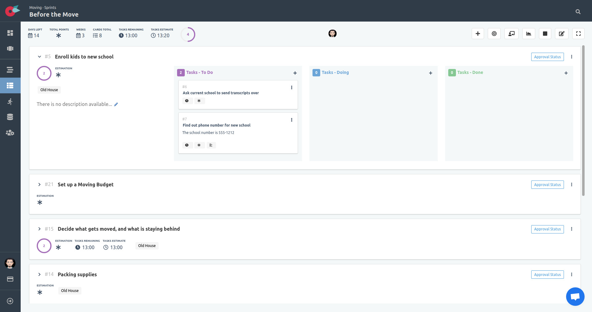 Project Tutorial - SCRUM Board - Expanded