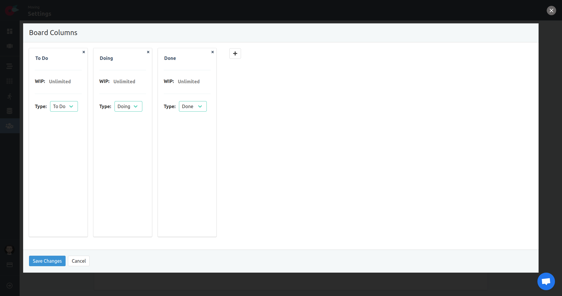 Project Tutorial - Project Settings - Board columns - Deleted