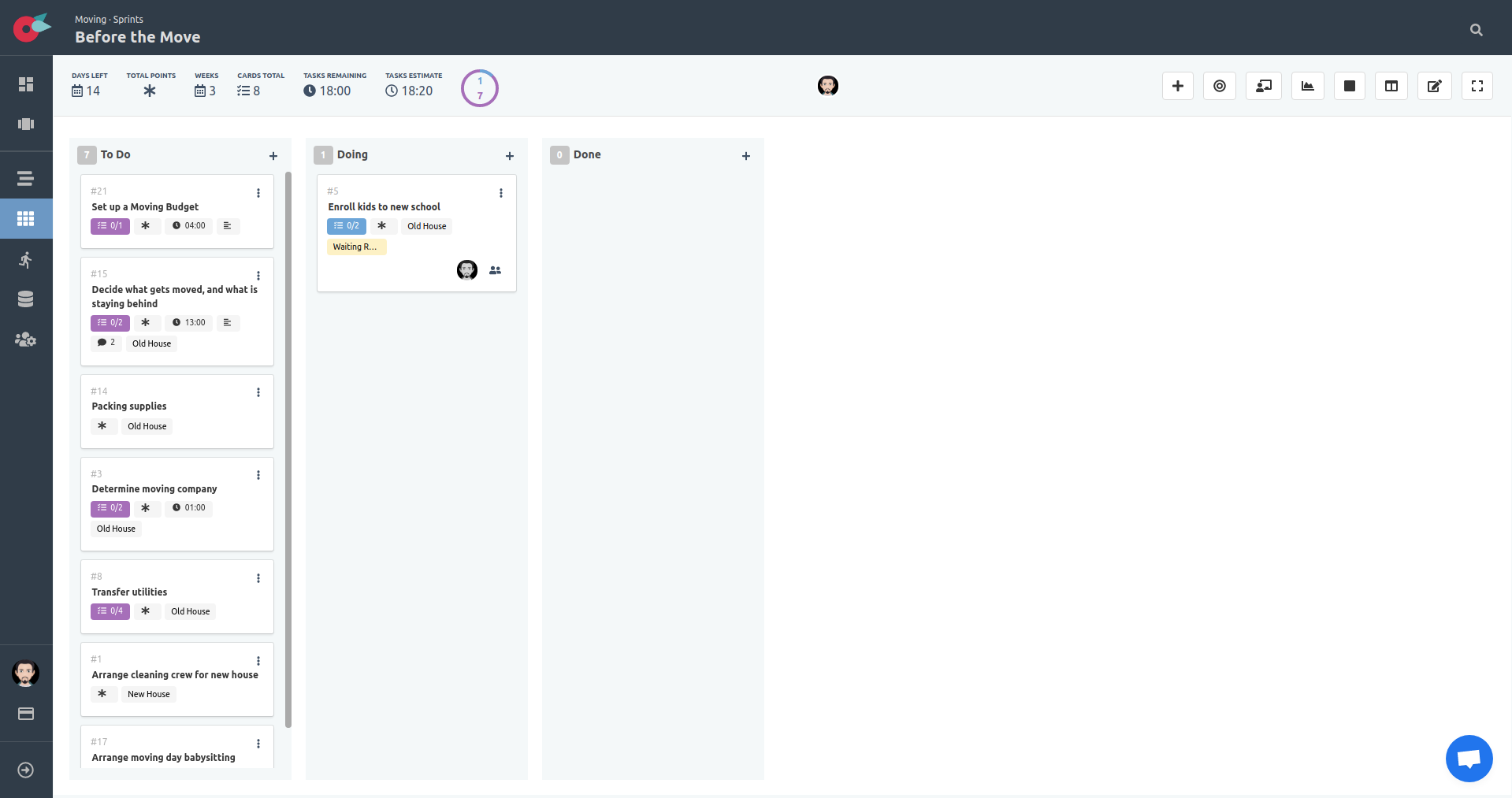 Project Tutorial - Project Settings - Scrumban Board