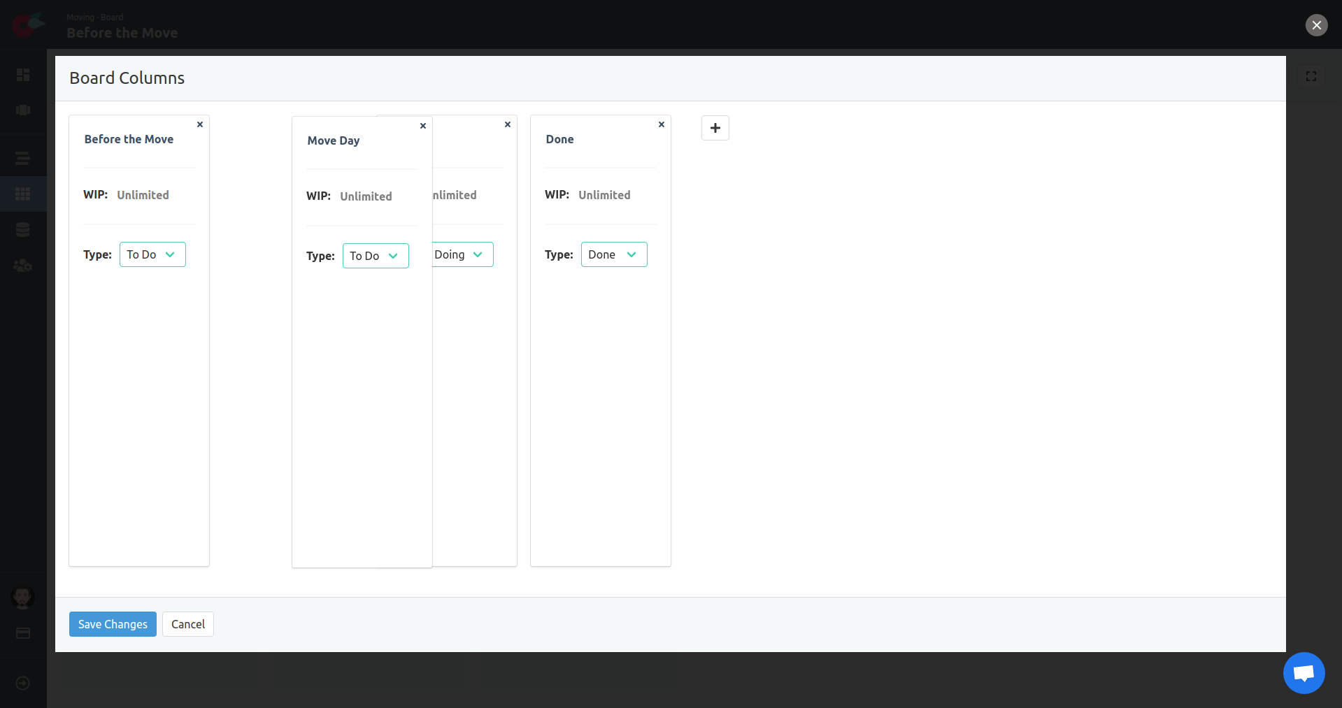 Project Tutorial - Project Settings - Board Columns - Drag