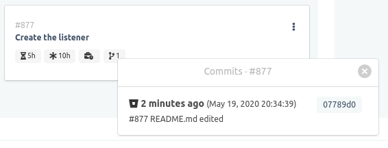 Bitbucket - Task with commit list